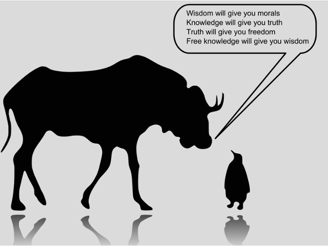 Free knowledge will give you wisdom.